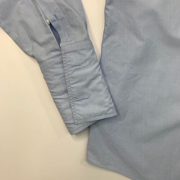 Brooks Brothers Shirt Mens 16 Breeze Blue Regent Dress Non Iron American Supima - Picture 3 of 13